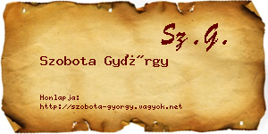 Szobota György névjegykártya