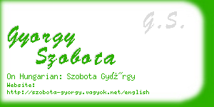 gyorgy szobota business card